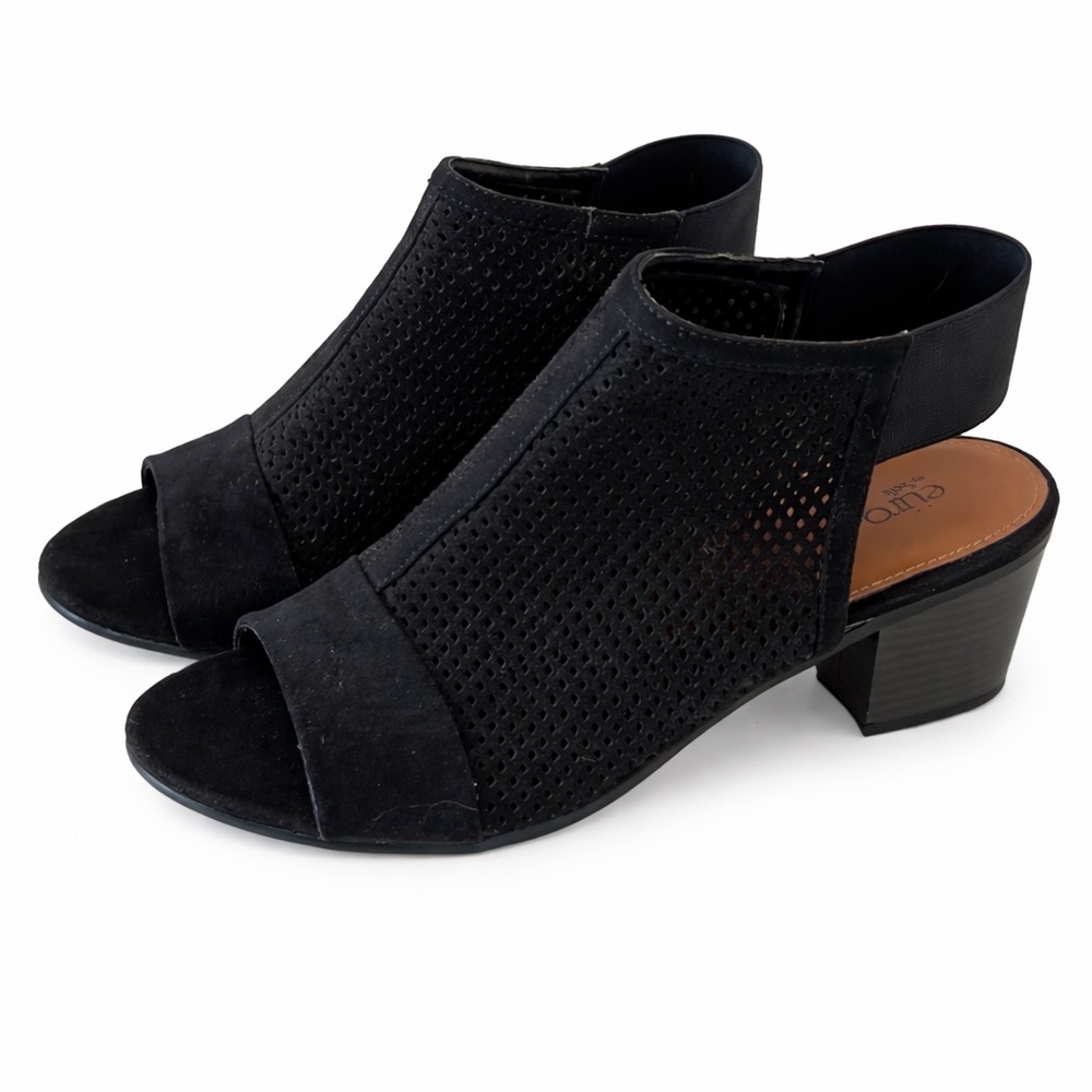 Elegant Black Women's Heeled Sandals